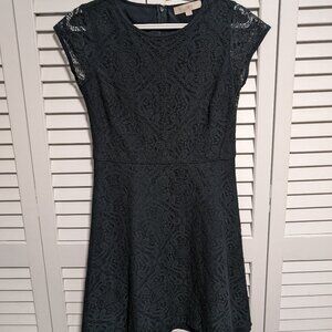 Loft Forest Green Lace Dress, Size 2